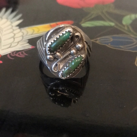 Other - Sterling native ring. Green turquoise